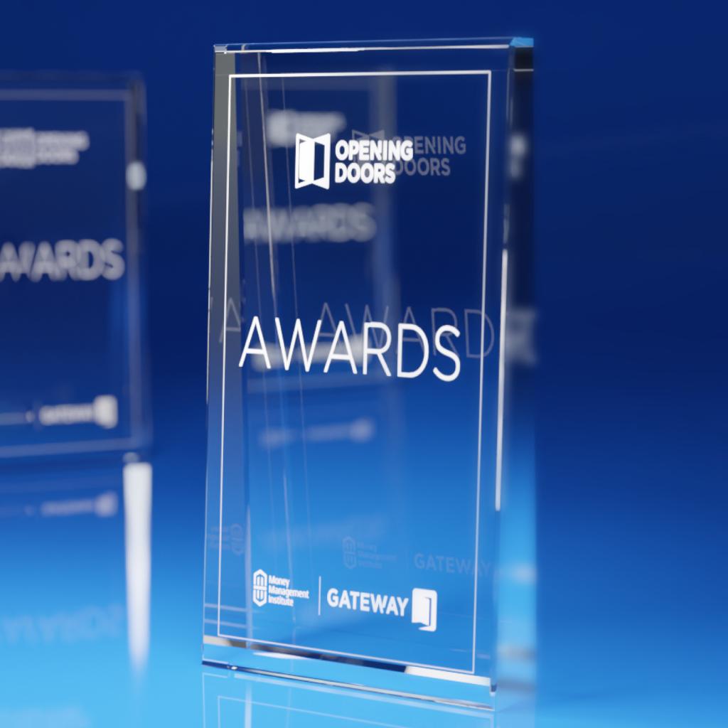 opening doors award lucite